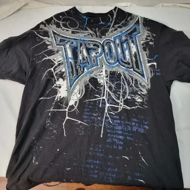 Retro Lightning Graphic Cotton T-shirt