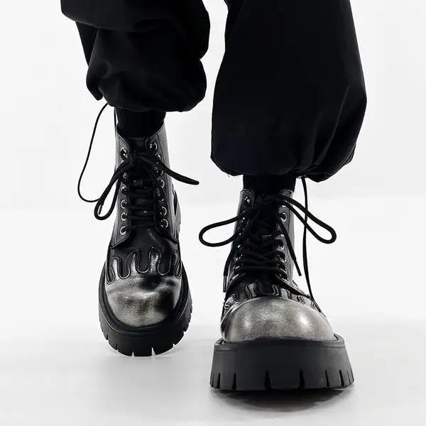 Punk Platform Ankle Gothic Motorcycle Boot