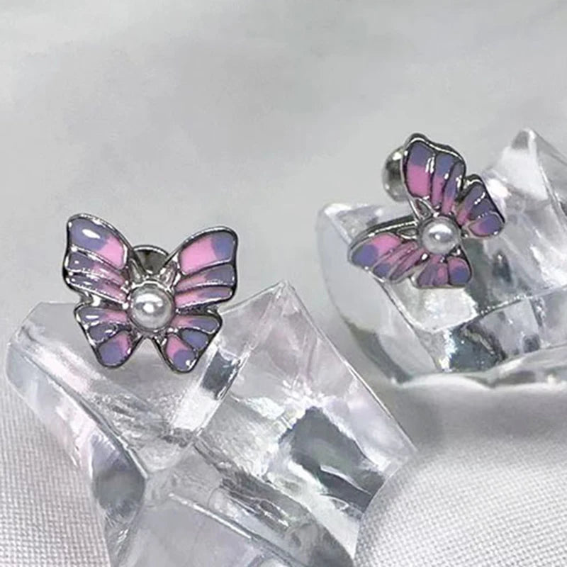 Aesthetic Butterfly Zircon Stainless Steel Lip Stud