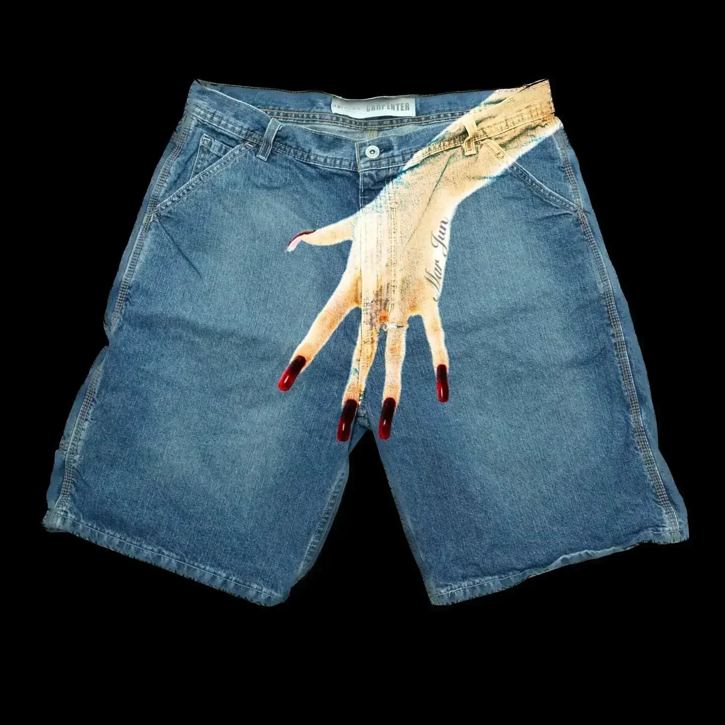 Blue Hip Hop Denim Short