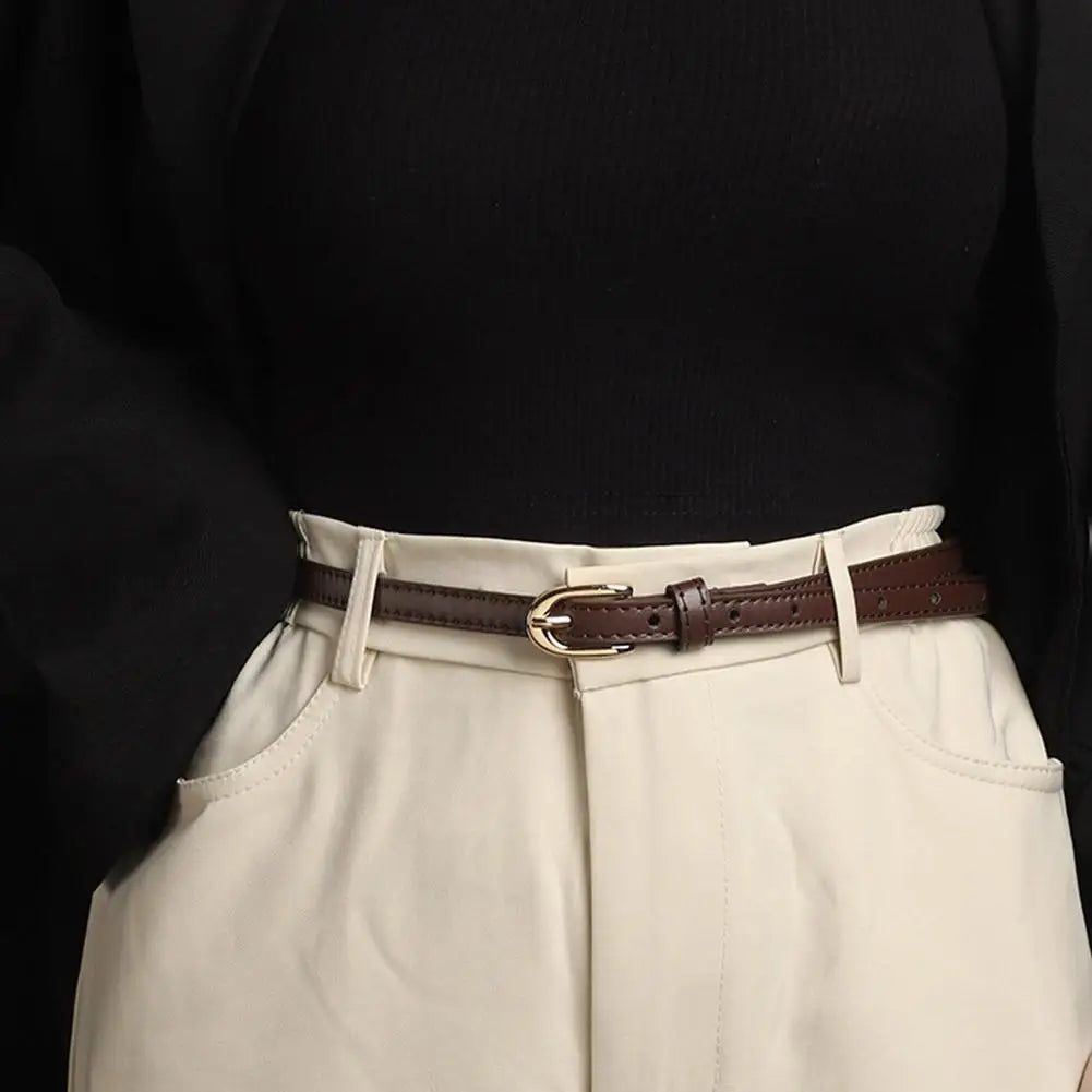 PU Gothic Leather Detachable Pin Buckle Belt