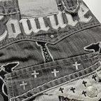 Loose Fit Vintage Letter Shorts