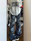 Black Gothic Dragon Print Baggy Pant
