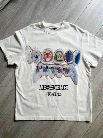 Y2K Retro Graphic Printed Oversized Cotton T-shirt
