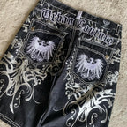 Cowboy Embroidered Loose Short
