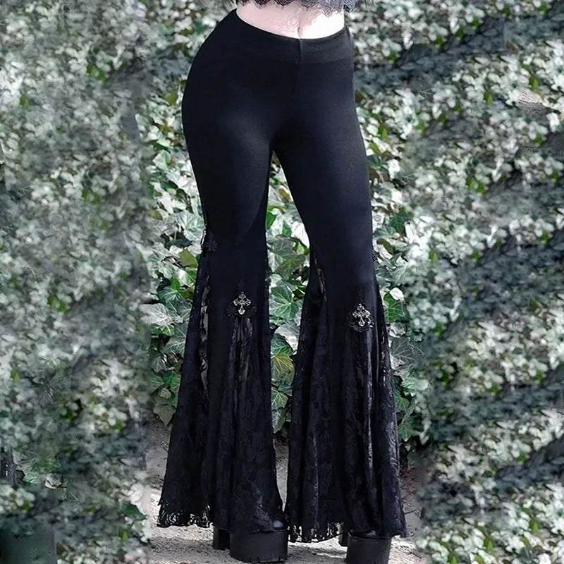 Lace Patchwork Flare Pants Secondary image