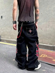 Harajuku Printing Denim Pants