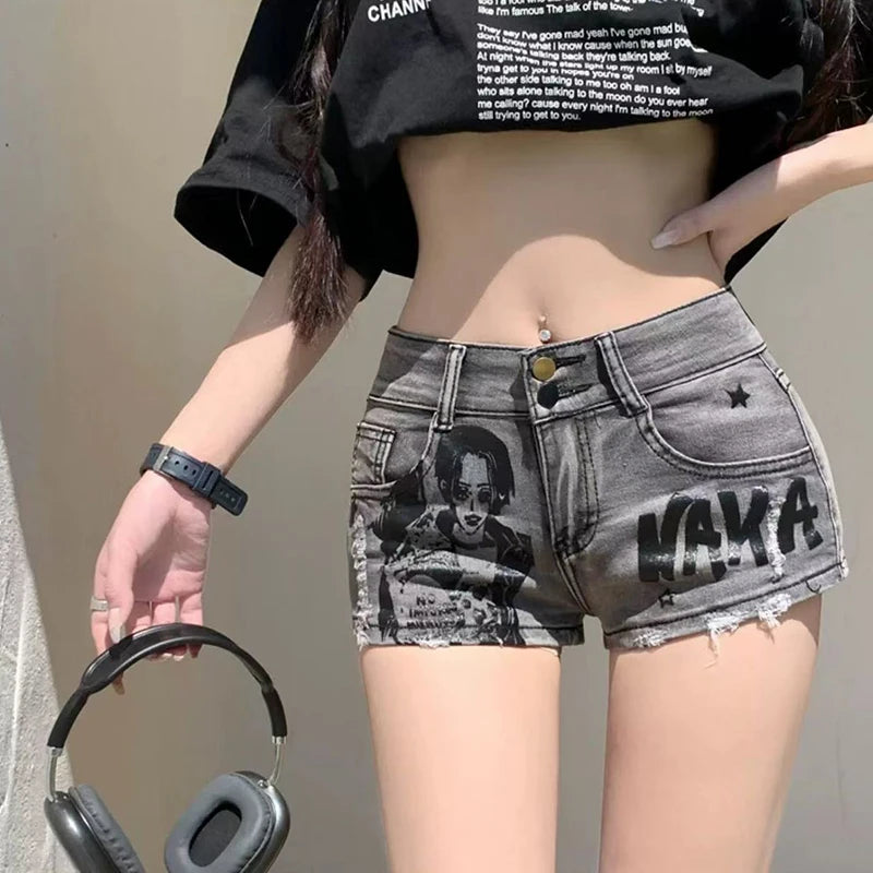 Tassel Distressed Denim Short Main image
