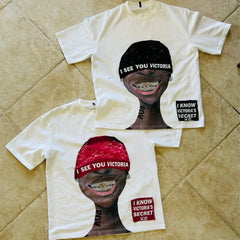 Cartoon Character Print Cotton T-shirt