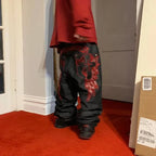 Y2K Gothic Embroidery Mopping Pant
