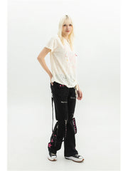 Black Gothic Baggy Cargo Pant