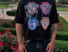 Retro Cotton Hip Hop Graphic T-shirt