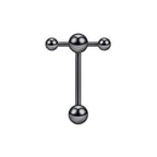 Hollow Ball Hammer Gold Color Tongue Ring