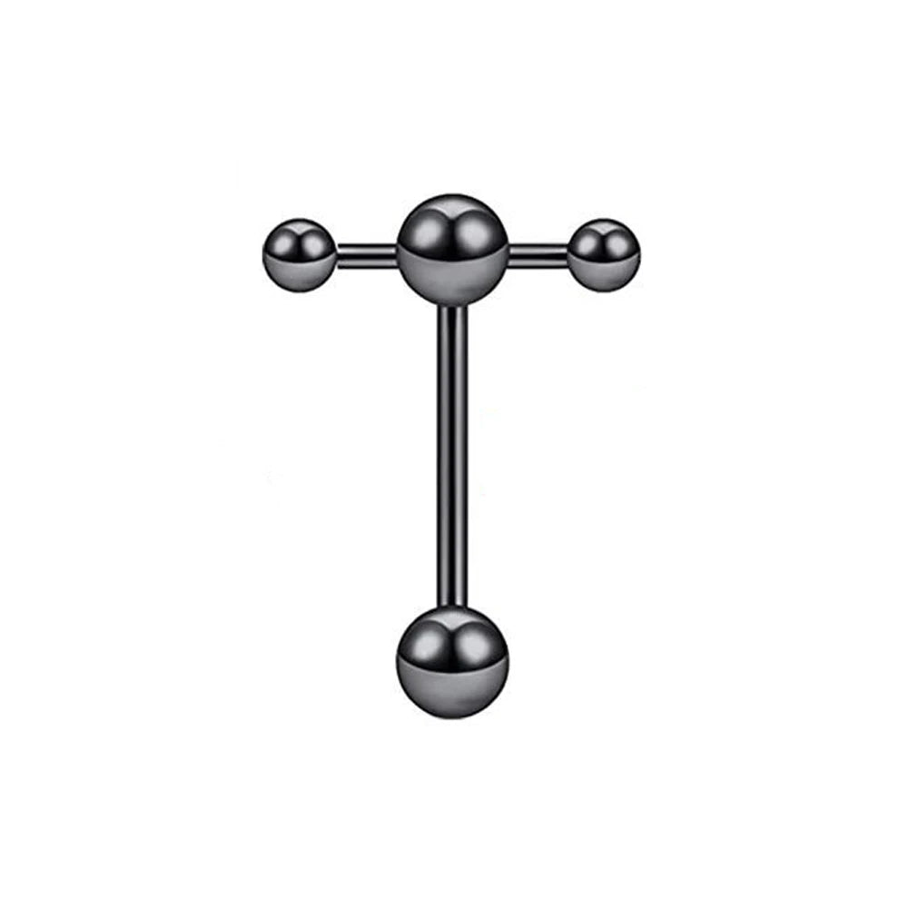 Hollow Ball Hammer Gold Color Tongue Ring
