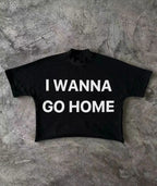 Y2K Hip Hop Graphic Print Irregular Cotton T-shirt