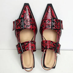 Big Size 43 Shallow Red Designer Luxury Flat Shoes Flat