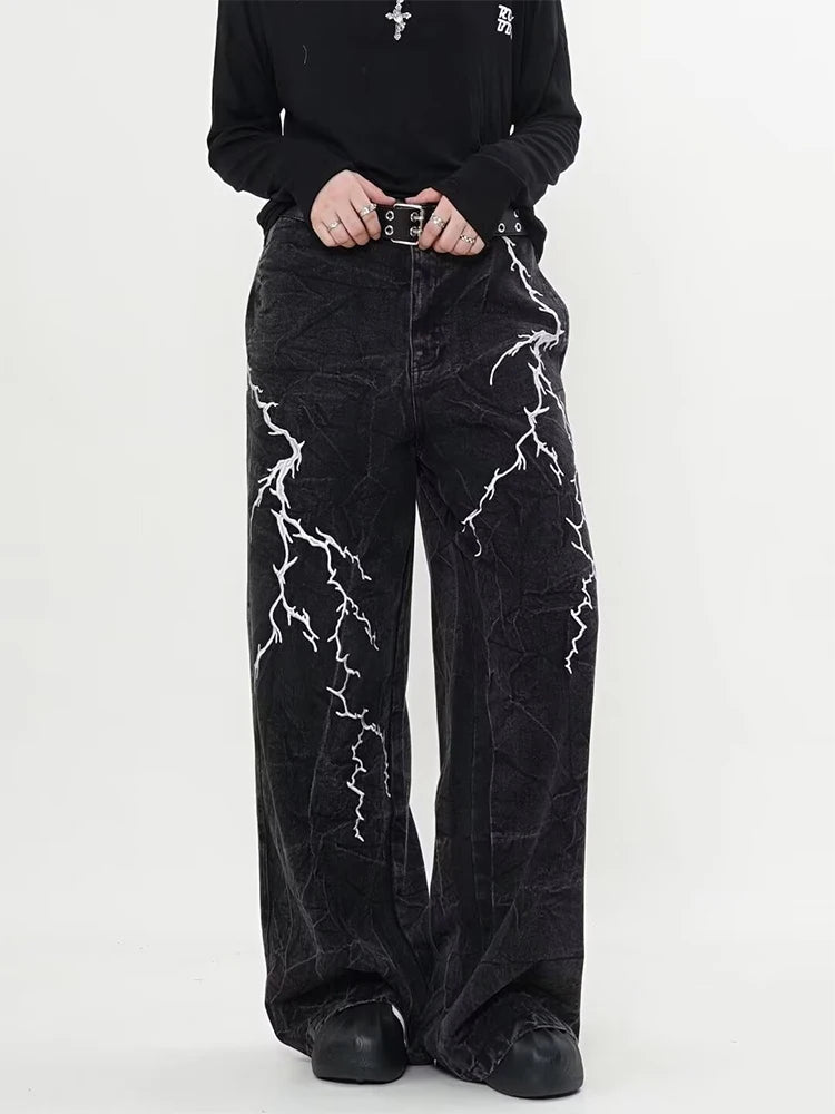 Black Gothic Baggy Harajuku Denim Pant Main image