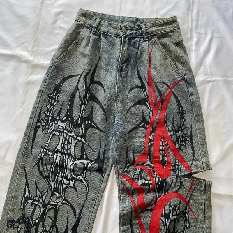 Washed Gothic Vintage Wide Pant