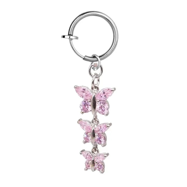 Fashion Butterfly Gothic Fake Belly Ring
