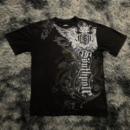 Graphic Print Oversized Cotton T-shirt