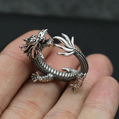 Blue Dragon Gothic Ring