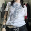 Skull Graphic Vintage Cotton T-shirt