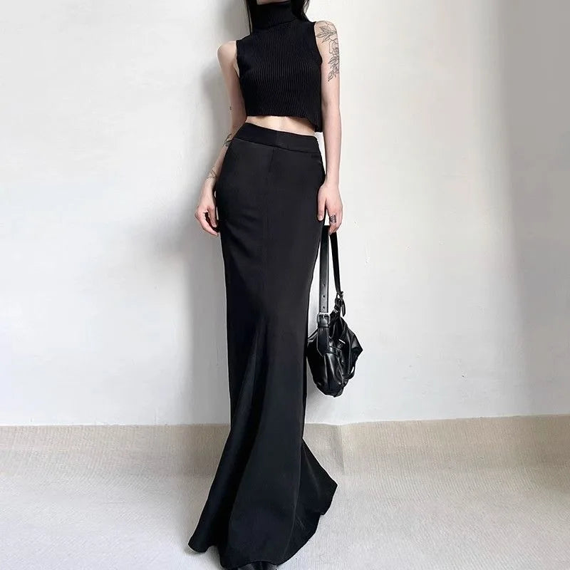 Simple High Waist A-line Skirt Main image