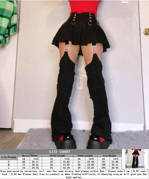 Bandage Gothic Denim Punk Pant