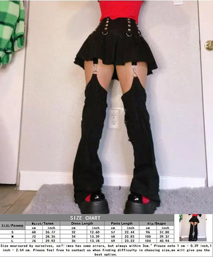 Bandage Gothic Denim Punk Pant
