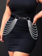 Plus Size Gothic Leather Harness Belt