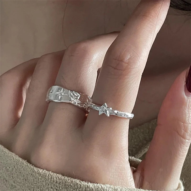 Y2K Punk Irregular Star Gothic Ring