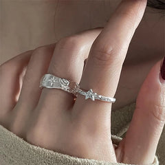Y2K Punk Irregular Star Gothic Ring