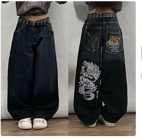 Gothic Skull Print High Waist Pant
