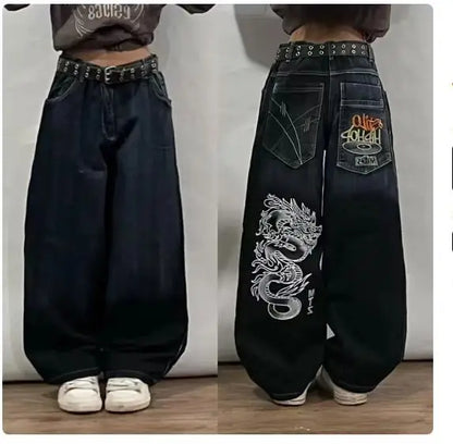 Gothic Skull Print High Waist Pant