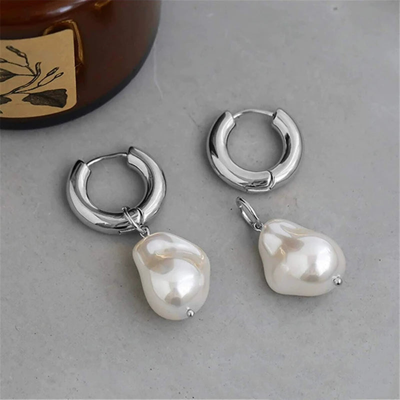 Peace Dove Ceramic Metal Circle Hoop Earring