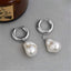 Peace Dove Ceramic Metal Circle Hoop Earring