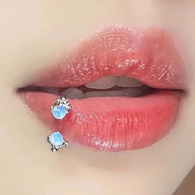 Opal Dragon Claw Lip Stud
