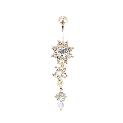Classic Zircon Drop Gothic Belly Ring