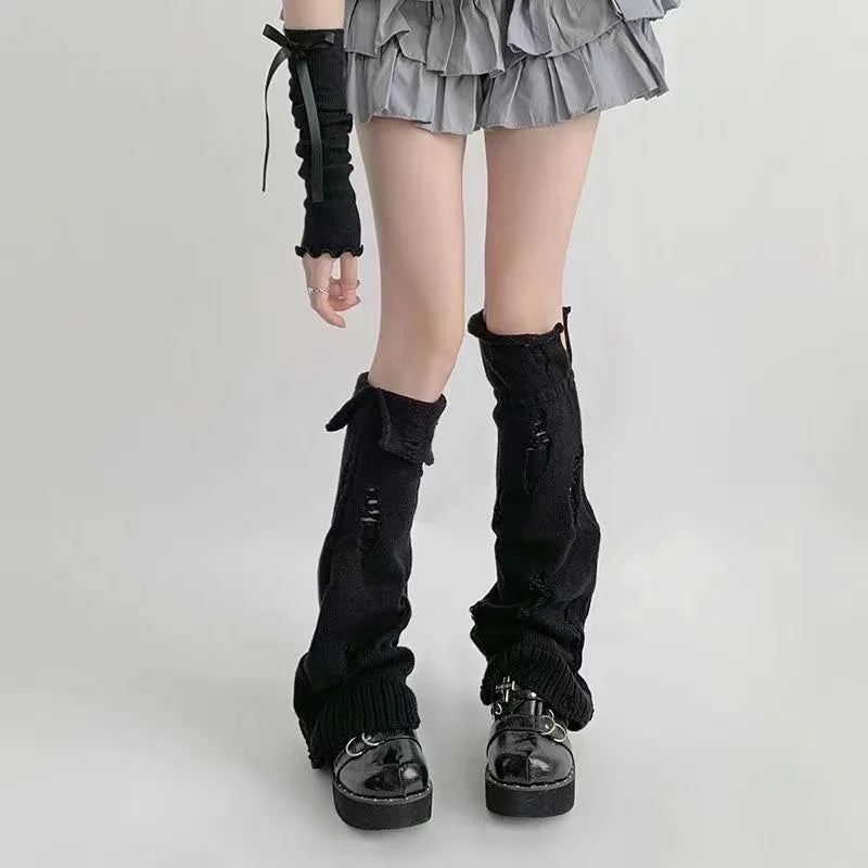Gothic Broken Hole Punk Wide Sock
