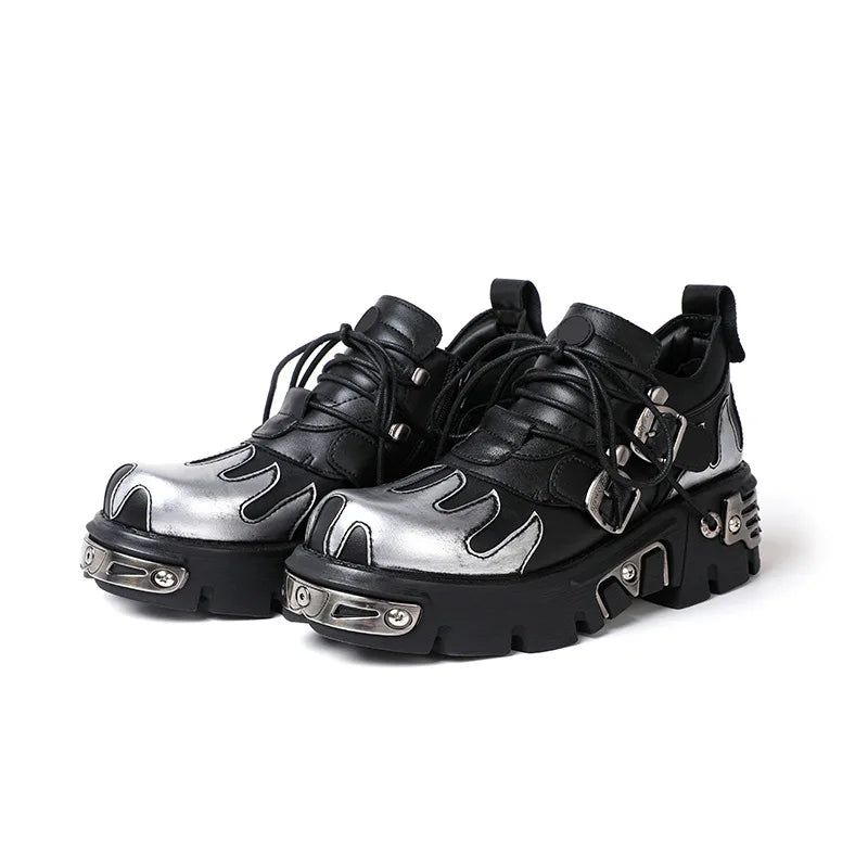 Punk Gothic Motorcycle Platform Sneaker