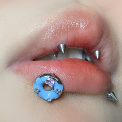Sweet Crystal Titanium Steel Lip Stud