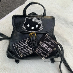 Hello Kitty Mini Backpack Sweet Cool Y2K Spicy Girl Korean Style Casual Bag Halloween