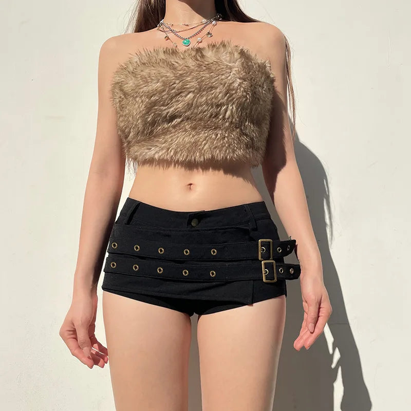 Cyber Goth Punk Style Shorts Secondary image