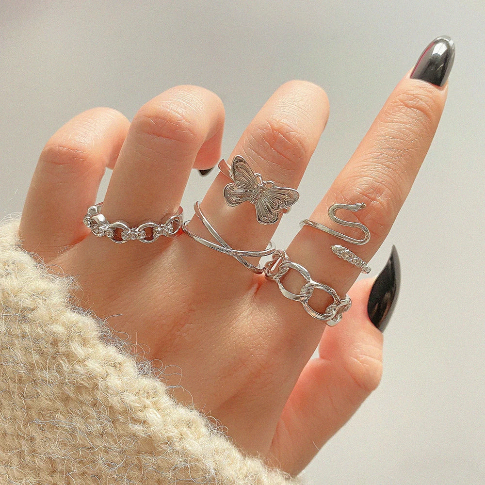 Fashion Simple Gothic Cross Punk Ring