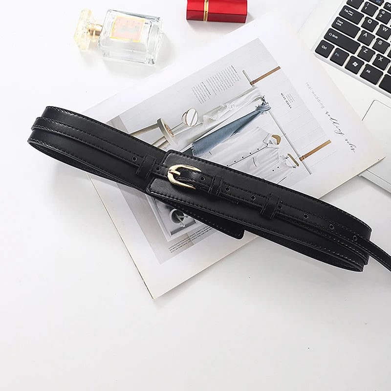 PU Gothic Leather Pin Buckle Belt