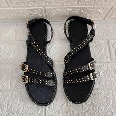 Fashion Rivet Strap Gothic Sandal