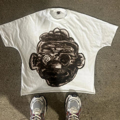 Funny Pattern Print Loose Cotton T-shirt