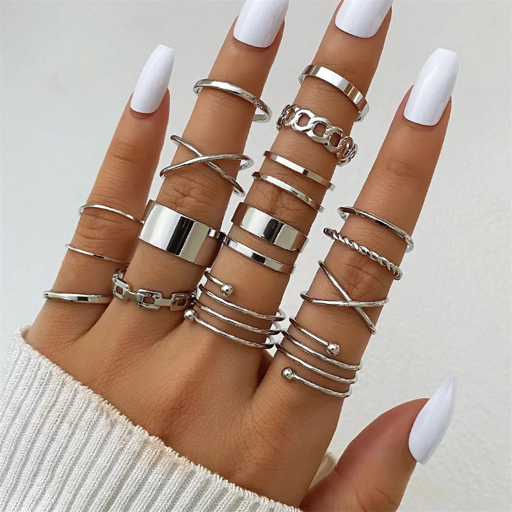 Fashion Simple Gothic Cross Punk Ring Main image