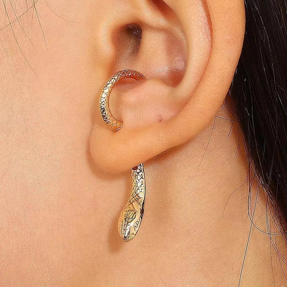 Gothic Animal Snake Hook Personality Earring