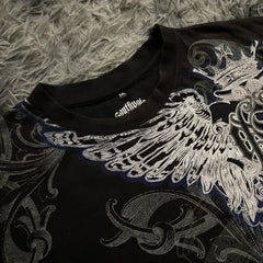 Skulls Letter Graphic Oversized T-shirt